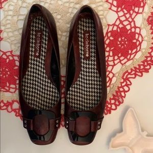 EUC Liz Claiborne large buckle shoes